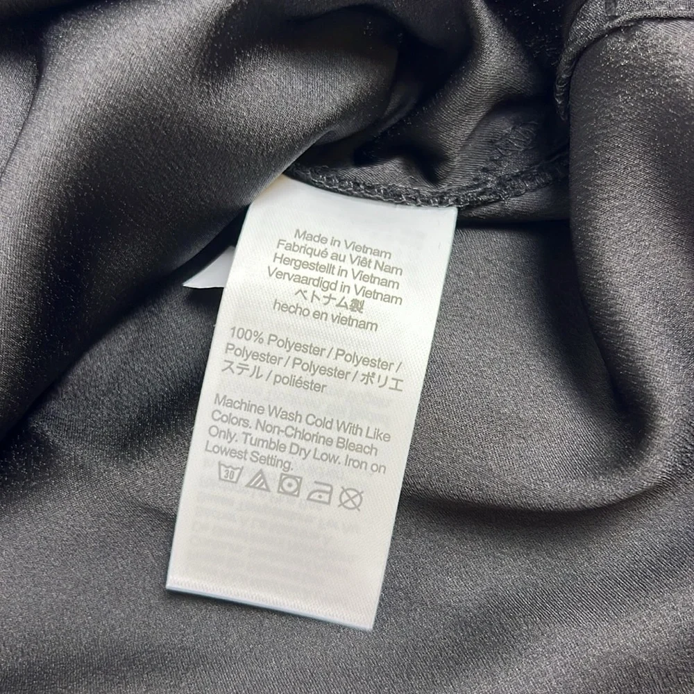 J.Crew Keyhole‎ Puff Sleeve Drapey Crepe Black